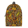 Abstract Sunflower Pattern Print School Backpack