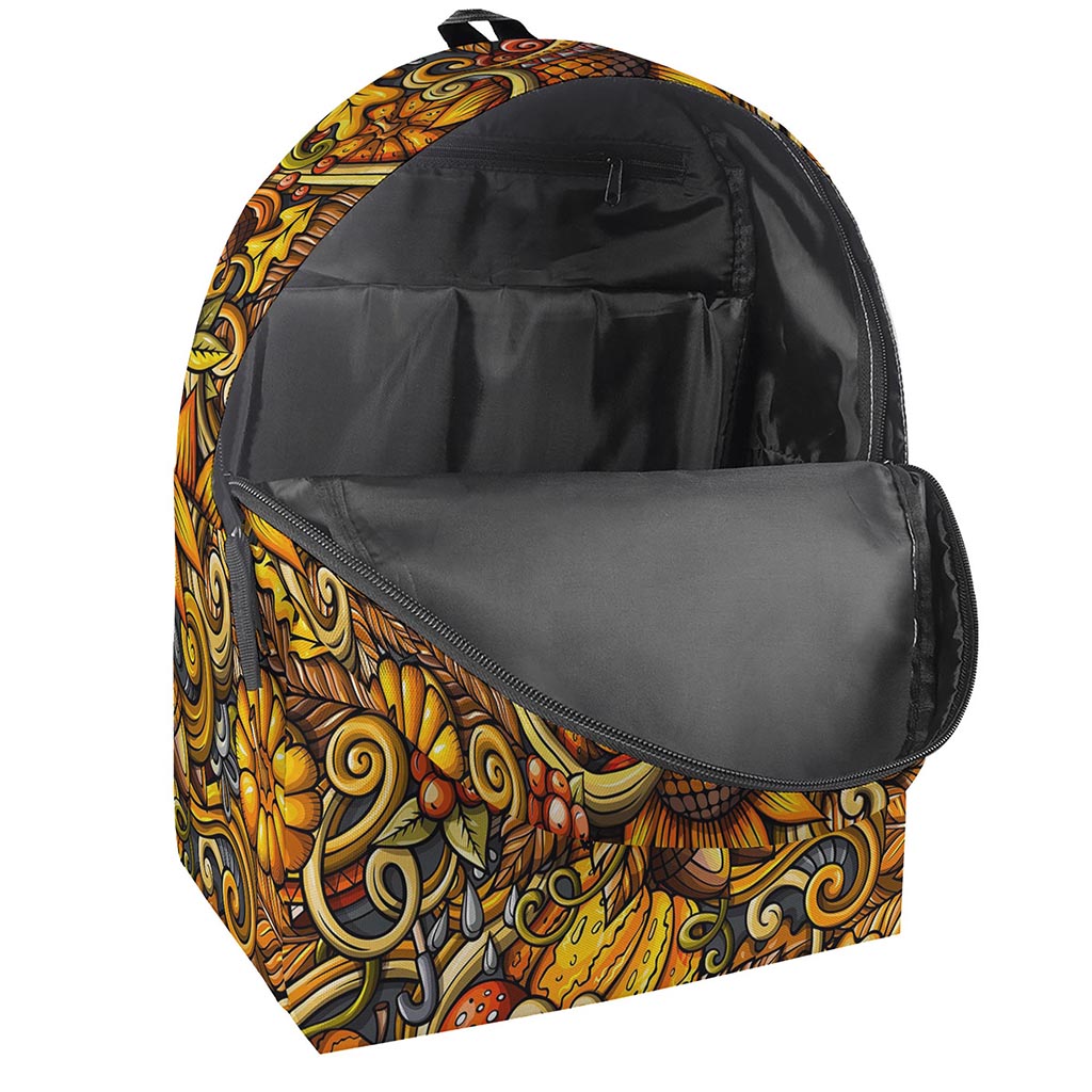 Abstract Sunflower Pattern Print Backpack