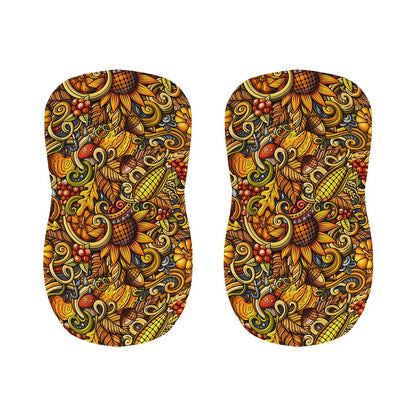 Abstract Sunflower Pattern Print Bar Stool Covers