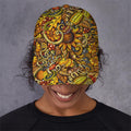 Abstract Sunflower Pattern Print Baseball Cap
