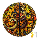 Abstract Sunflower Pattern Print Basketball