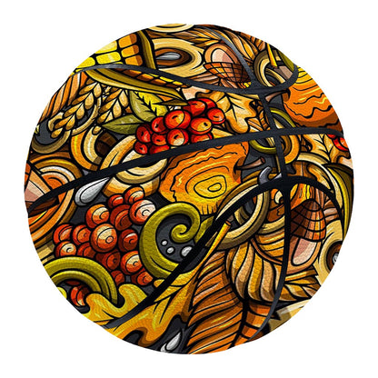 Abstract Sunflower Pattern Print Basketball