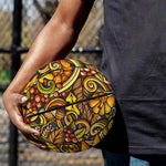 Abstract Sunflower Pattern Print Basketball