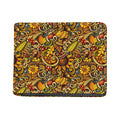 Abstract Sunflower Pattern Print Bifold Wallet