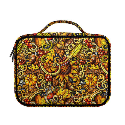 Abstract Sunflower Pattern Print Briefcase Bible Bag
