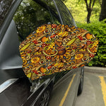 Abstract Sunflower Pattern Print Car Side Mirror Covers