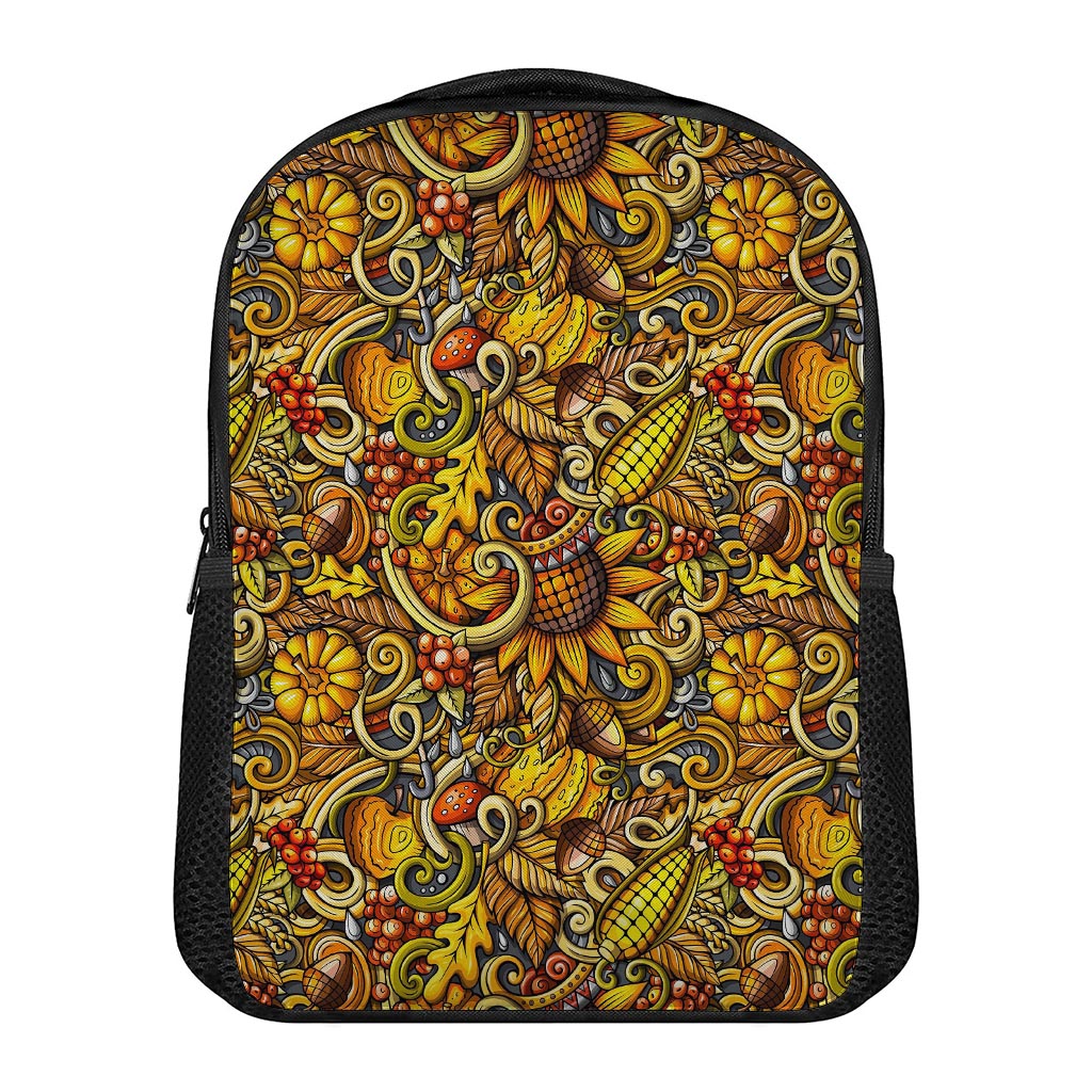 Abstract Sunflower Pattern Print Casual Backpack