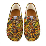 Abstract Sunflower Pattern Print Casual Shoes