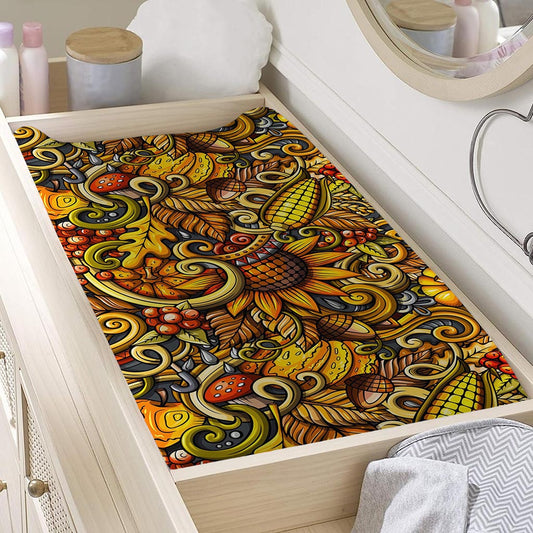 Abstract Sunflower Pattern Print Changing Pad Cover
