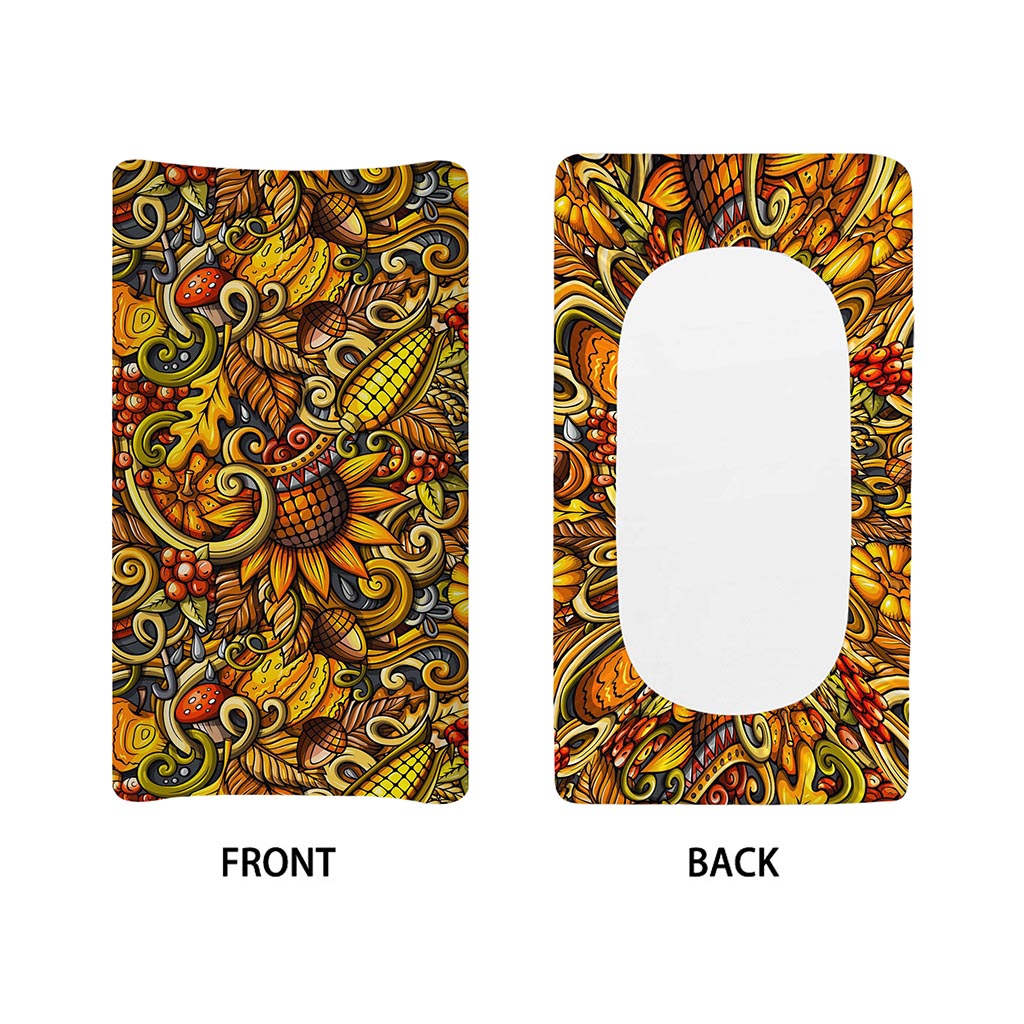 Abstract Sunflower Pattern Print Changing Pad Cover