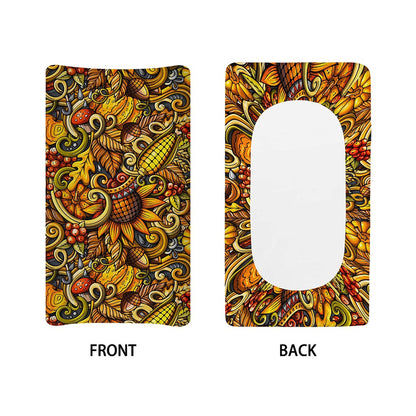 Abstract Sunflower Pattern Print Changing Pad Cover
