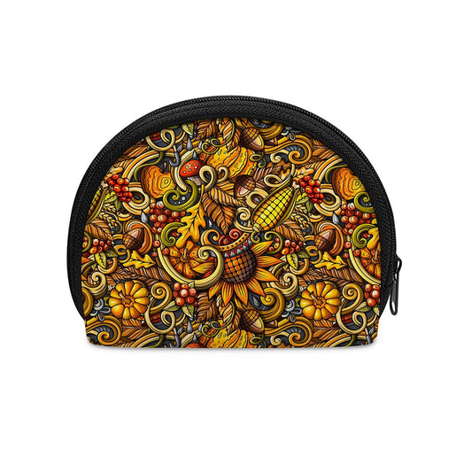 Abstract Sunflower Pattern Print Coin Purse
