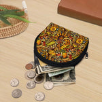 Abstract Sunflower Pattern Print Coin Purse