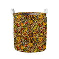 Abstract Sunflower Pattern Print Collapsible Laundry Basket