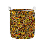 Abstract Sunflower Pattern Print Collapsible Laundry Basket