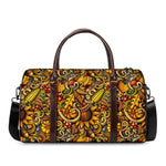 Abstract Sunflower Pattern Print Duffle Bag
