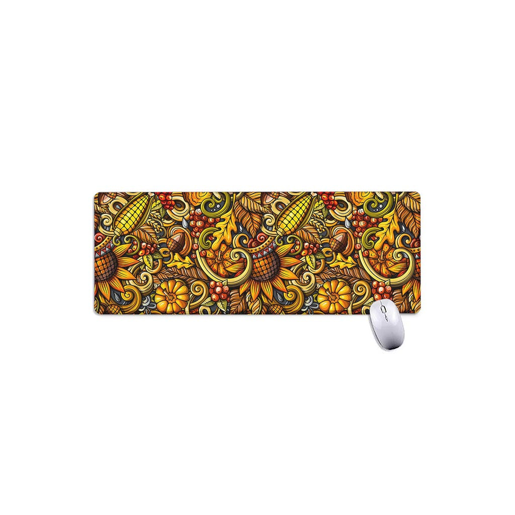 Abstract Sunflower Pattern Print Extended Mouse Pad