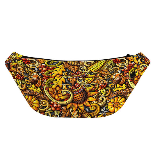 Abstract Sunflower Pattern Print Fanny Pack