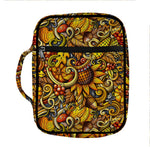 Abstract Sunflower Pattern Print Front Pocket Bible Bag