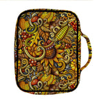 Abstract Sunflower Pattern Print Front Pocket Bible Bag