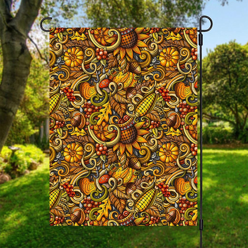 Abstract Sunflower Pattern Print Garden Flag
