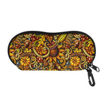 Abstract Sunflower Pattern Print Glasses Case