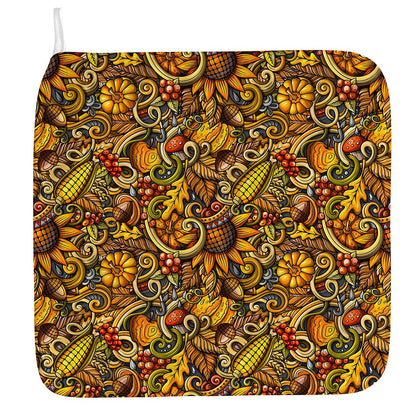 Abstract Sunflower Pattern Print Hand Towel