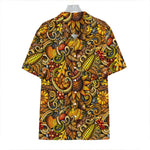 Abstract Sunflower Pattern Print Hawaiian Shirt
