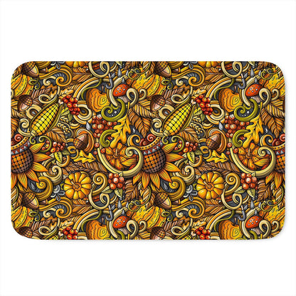 Abstract Sunflower Pattern Print Indoor Door Mat
