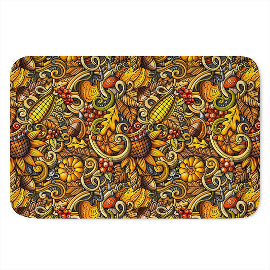 Abstract Sunflower Pattern Print Indoor Door Mat