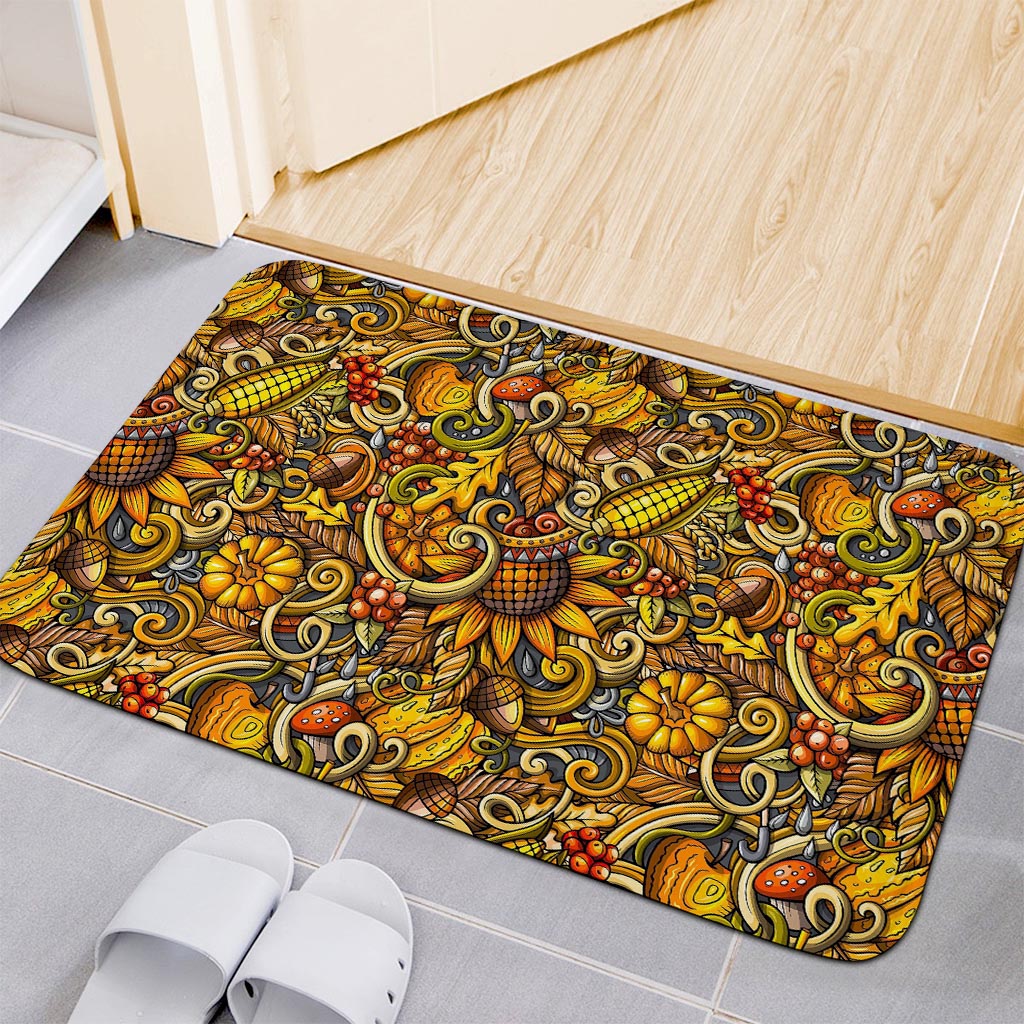 Abstract Sunflower Pattern Print Indoor Door Mat
