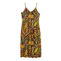 Abstract Sunflower Pattern Print Jersey Midi Cami Dress