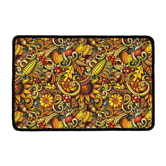 Abstract Sunflower Pattern Print Kitchen Mat