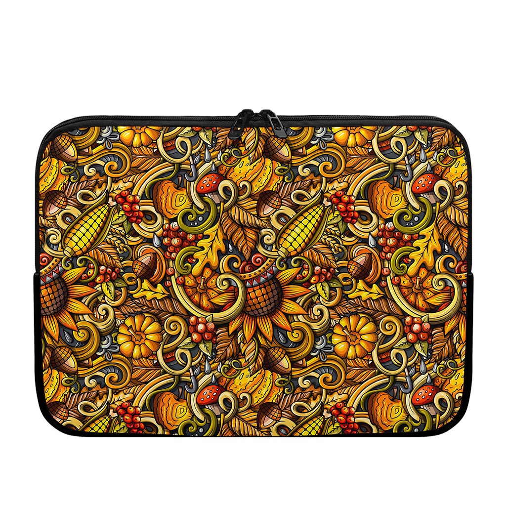 Abstract Sunflower Pattern Print Laptop Sleeve