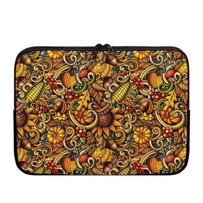 Abstract Sunflower Pattern Print Laptop Sleeve