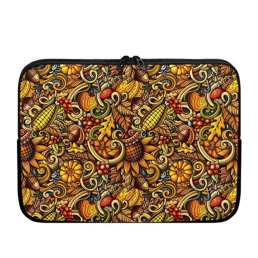Abstract Sunflower Pattern Print Laptop Sleeve