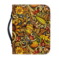 Abstract Sunflower Pattern Print Leather Bible Cover