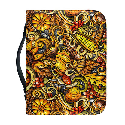 Abstract Sunflower Pattern Print Leather Bible Cover