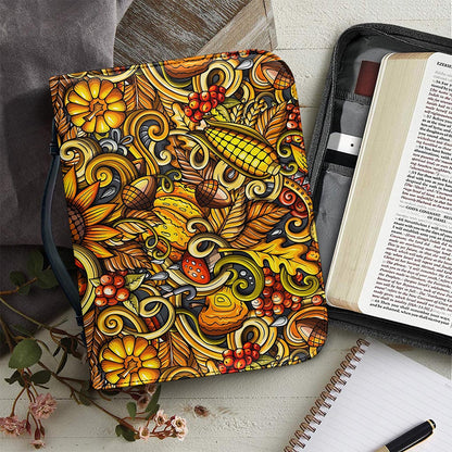 Abstract Sunflower Pattern Print Leather Bible Cover