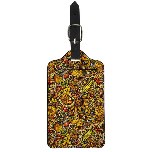 Abstract Sunflower Pattern Print Luggage Tag