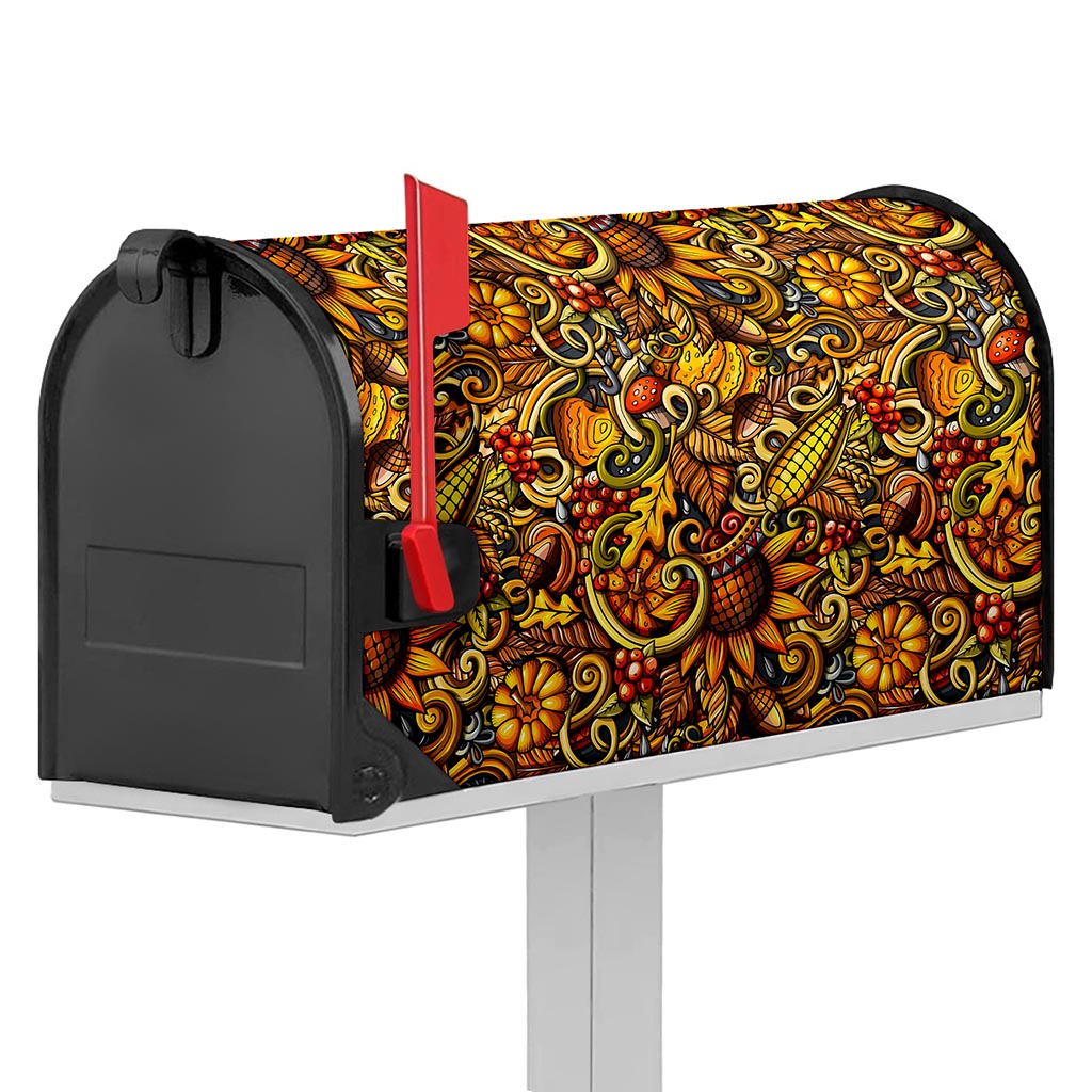Abstract Sunflower Pattern Print Mailbox Cover