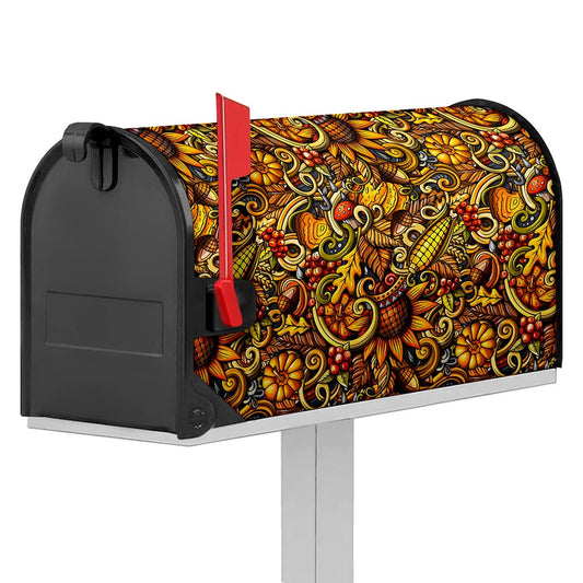 Abstract Sunflower Pattern Print Mailbox Cover