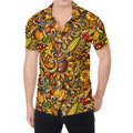Abstract Sunflower Pattern Print Men's Shirt