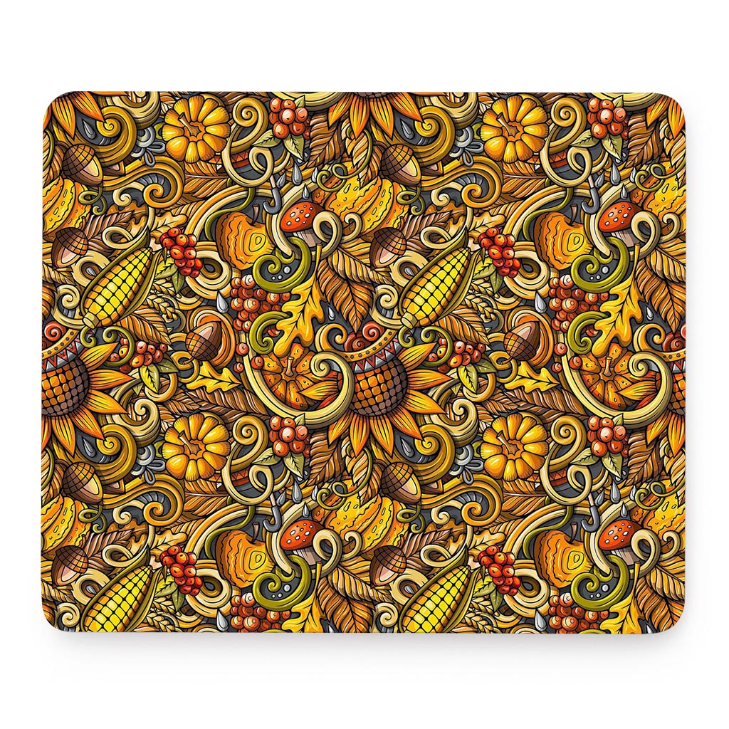 Abstract Sunflower Pattern Print Mouse Pad