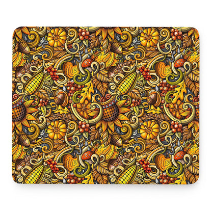 Abstract Sunflower Pattern Print Mouse Pad