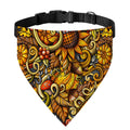 Abstract Sunflower Pattern Print Over The Collar Dog Bandana