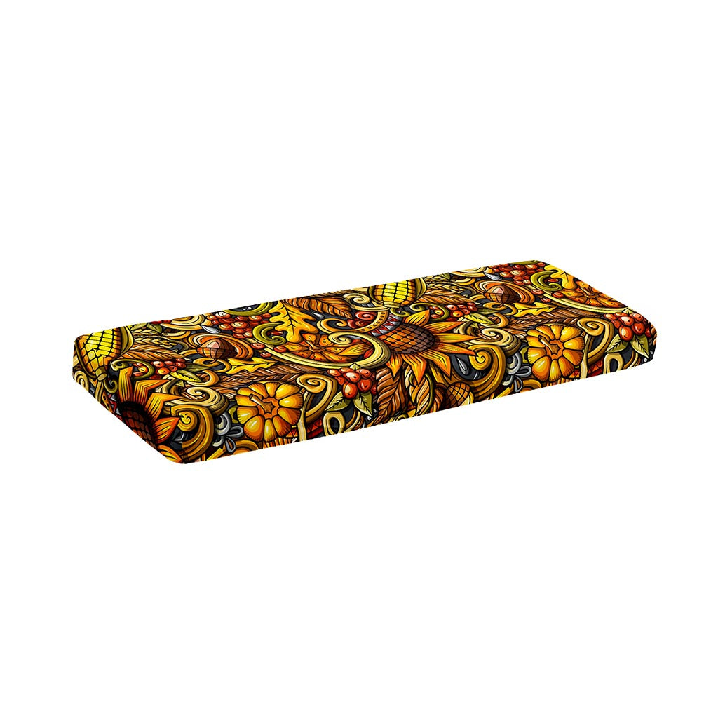 Abstract Sunflower Pattern Print Piano Keyboard Cover