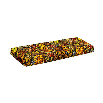Abstract Sunflower Pattern Print Piano Keyboard Cover