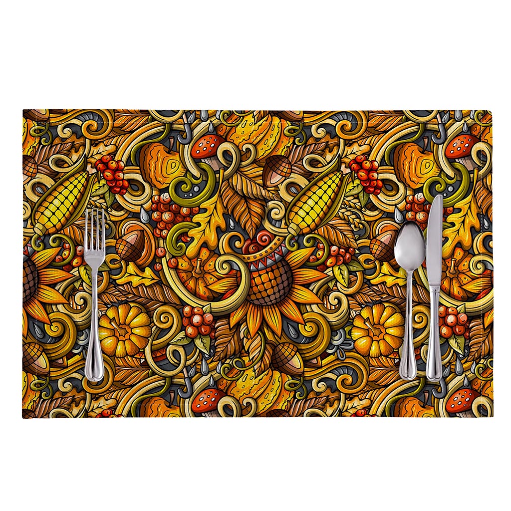 Abstract Sunflower Pattern Print Placemat