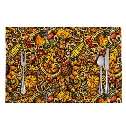 Abstract Sunflower Pattern Print Placemat